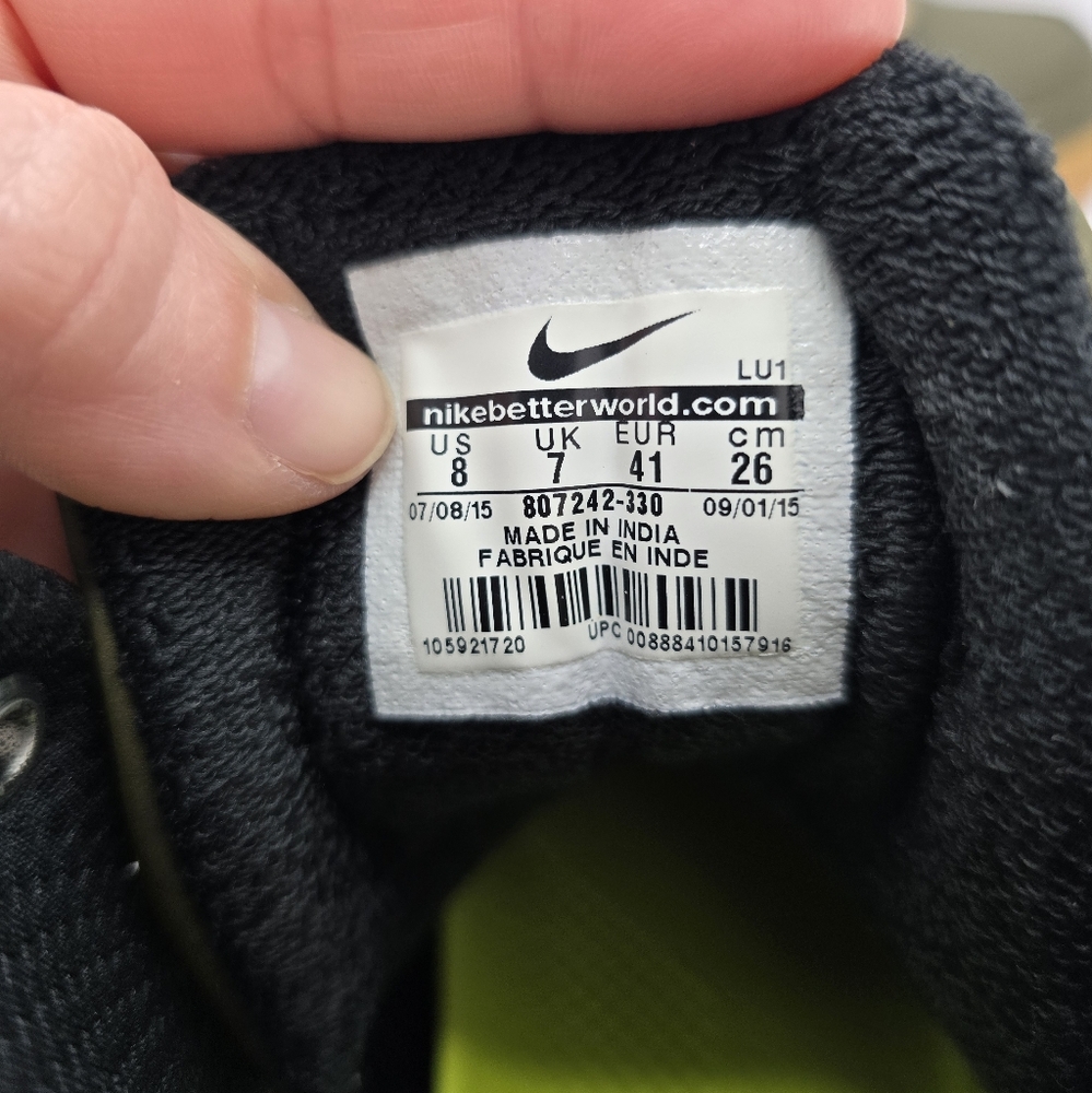 Nike | Son of Force Mid Winter 'Dark Loden' olive green  sporty sneaker | MENS 8 - Picture 5 of 10